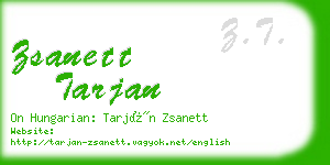 zsanett tarjan business card